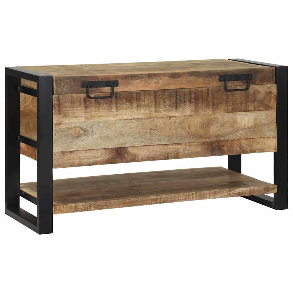 Caja de Almacenamiento Marrón Madera maciza de Mango