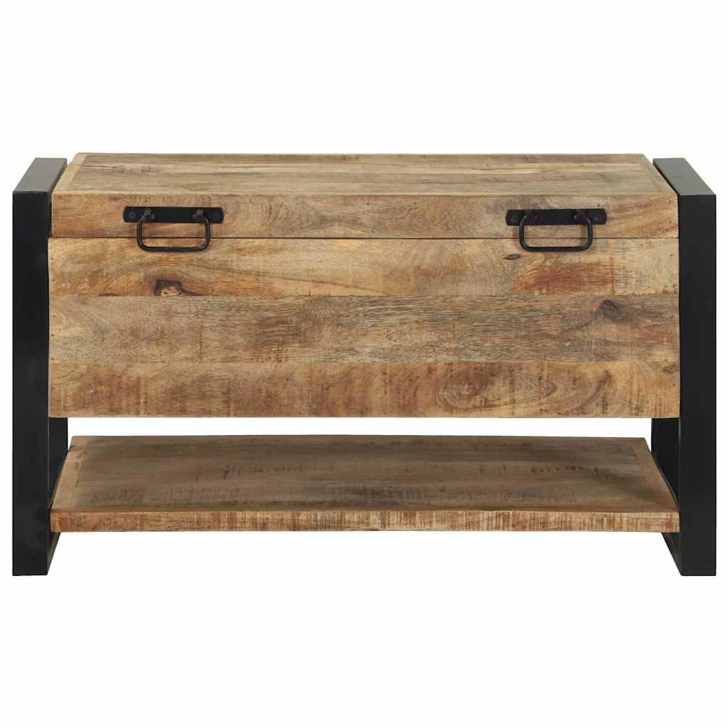 Caja de Almacenamiento Marrón Madera maciza de Mango