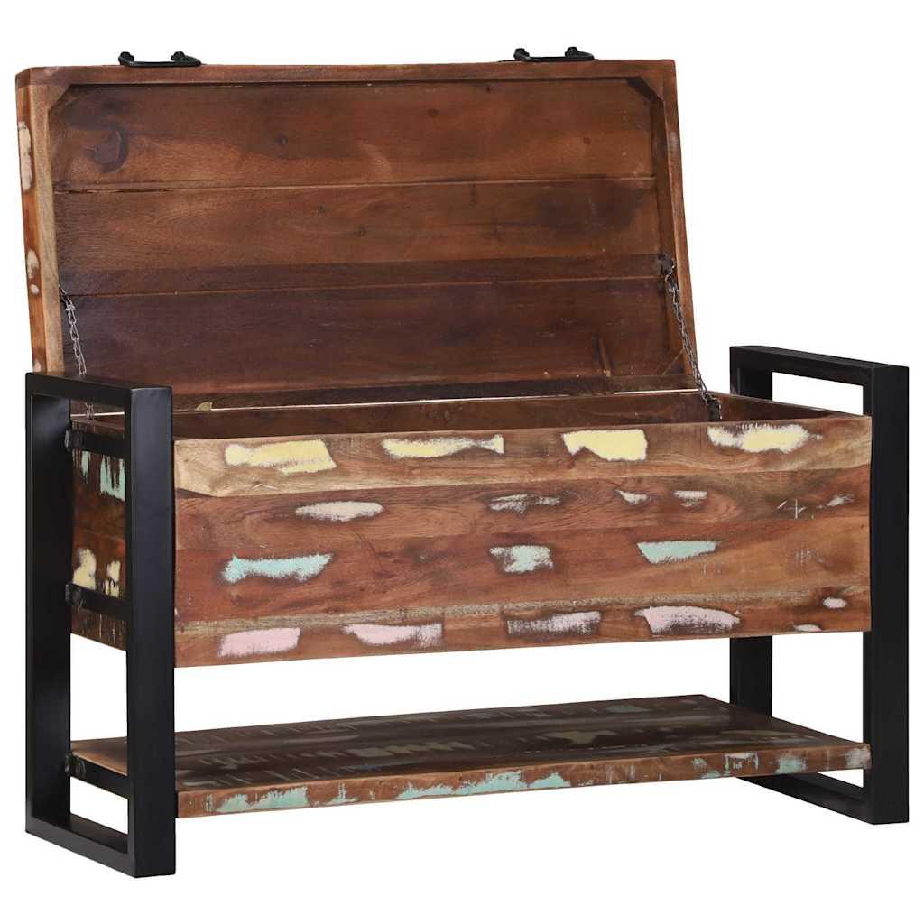 Caja de Almacenamiento Multicolor Madera maciza recuperada