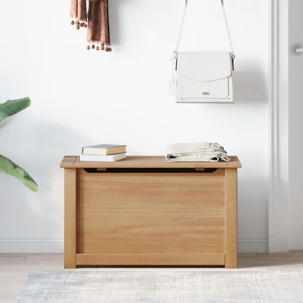 Baúl almacenaje con tapa PANAMA madera maciza pino 79x42x46 cm