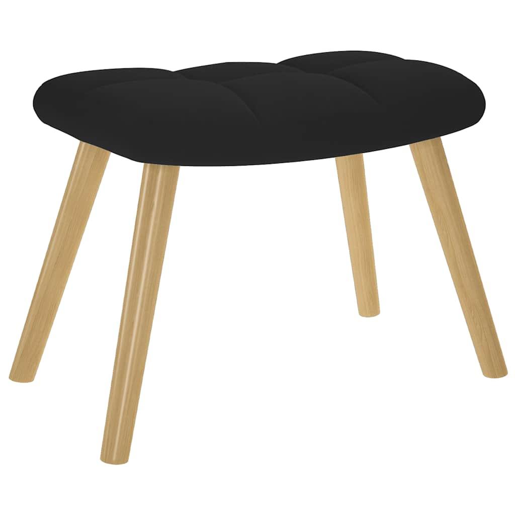 Sillón mecedora con taburete tela amarillo mostaza