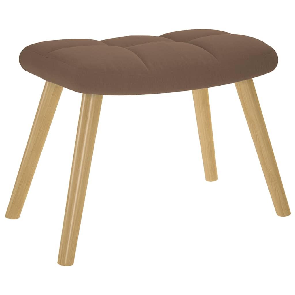 Sillón mecedora con taburete tela amarillo mostaza