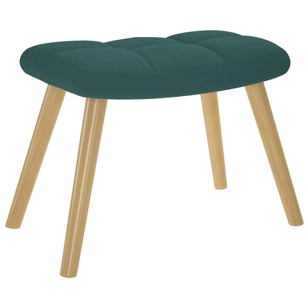 Sillón mecedora con taburete tela amarillo mostaza