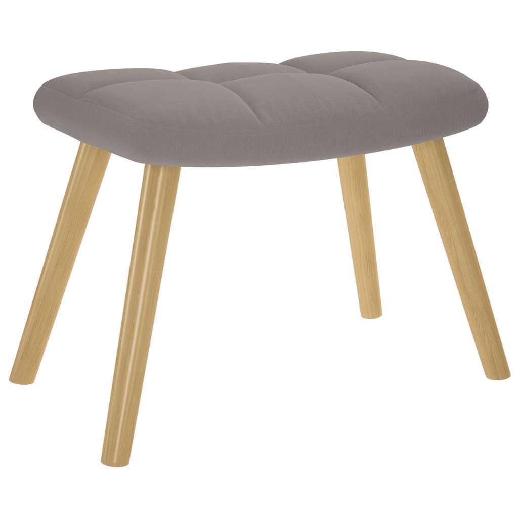 Sillón mecedora con taburete tela amarillo mostaza