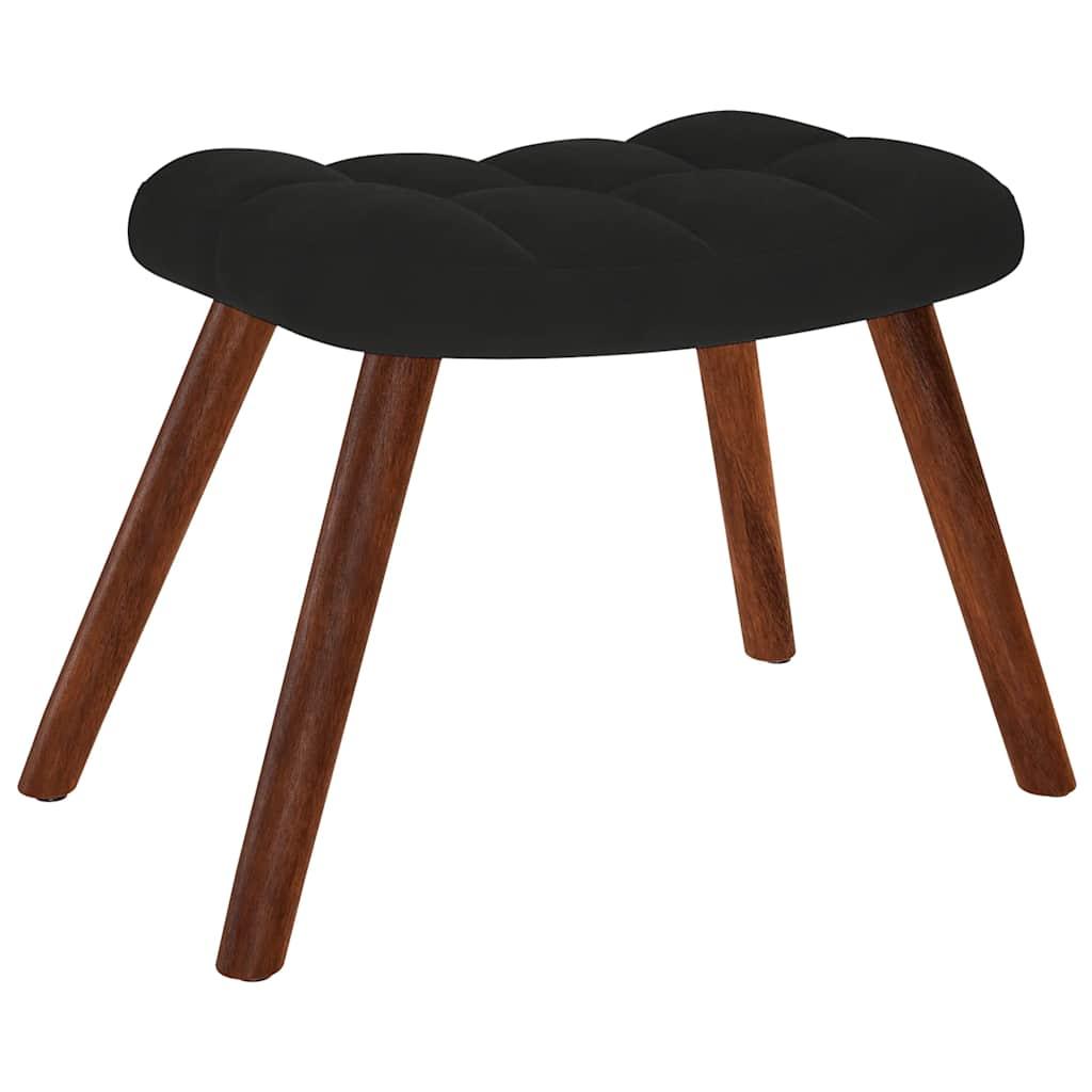 Mecedora con taburete de terciopelo verde oscuro