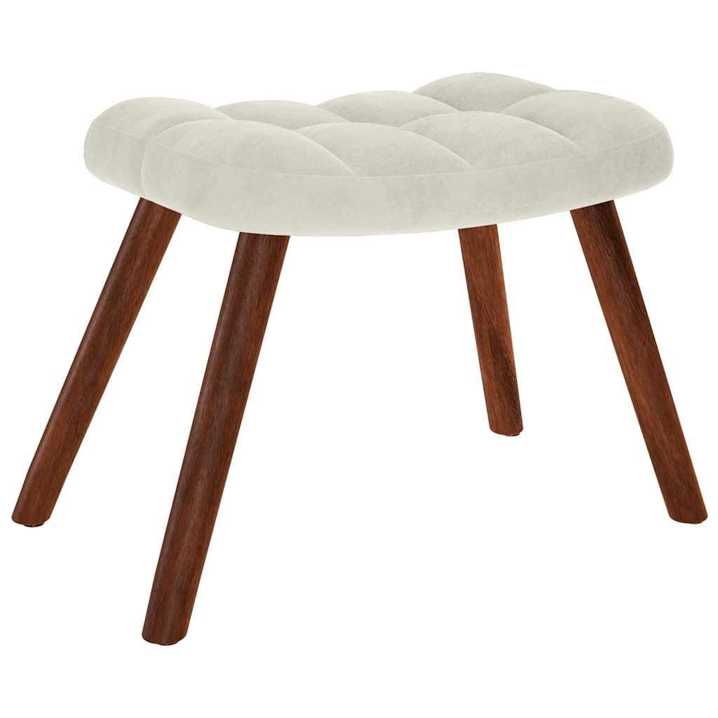 Mecedora con taburete de terciopelo verde oscuro