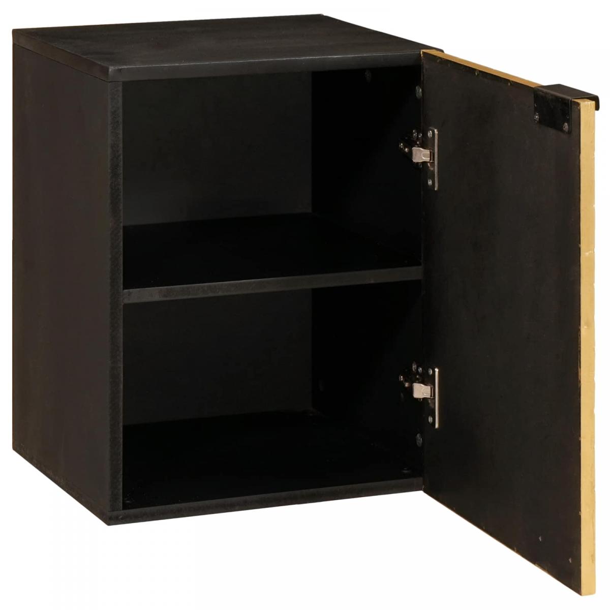 Mueble de Cuarto de Baño Negro y dorado 38 x 33 x 48 cm
