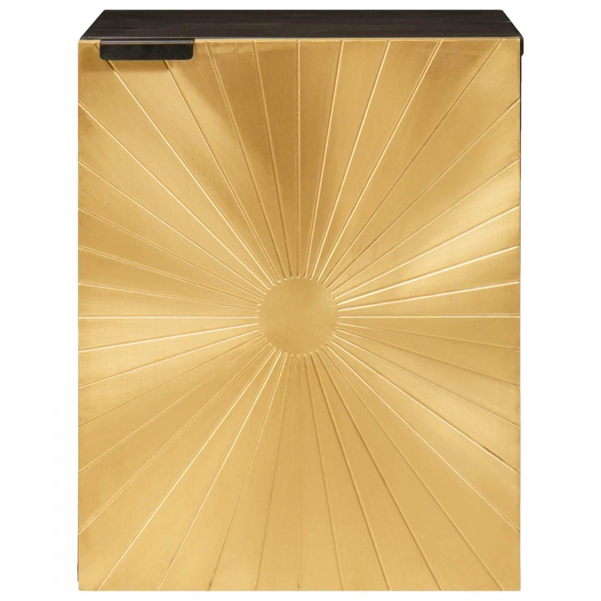 Mueble de Cuarto de Baño Negro y dorado 38 x 33 x 48 cm