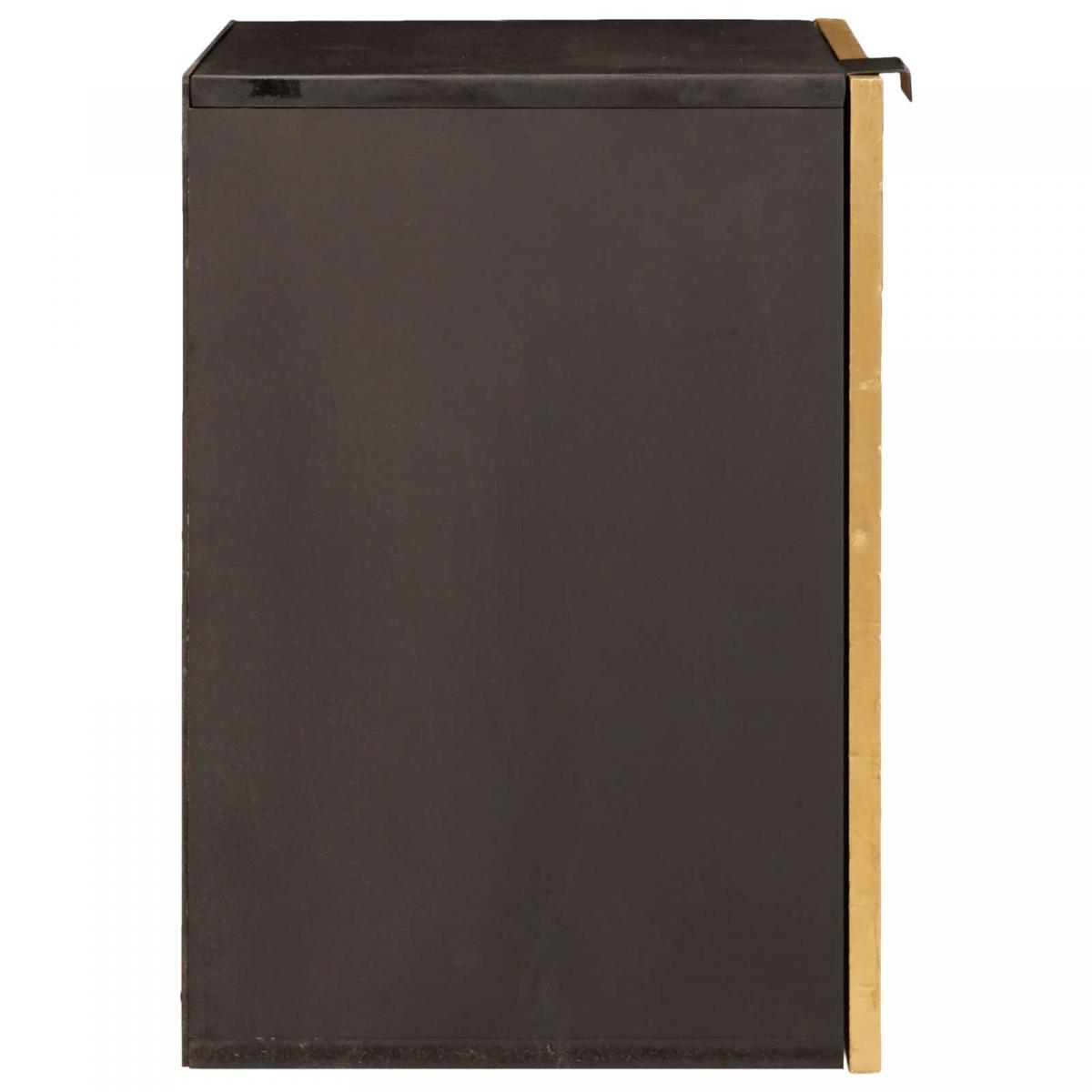 Mueble de Cuarto de Baño Negro y dorado 38 x 33 x 48 cm