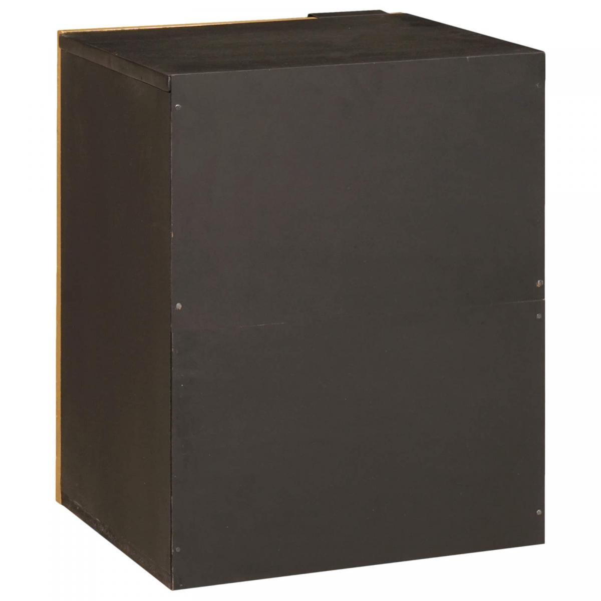 Mueble de Cuarto de Baño Negro y dorado 38 x 33 x 48 cm