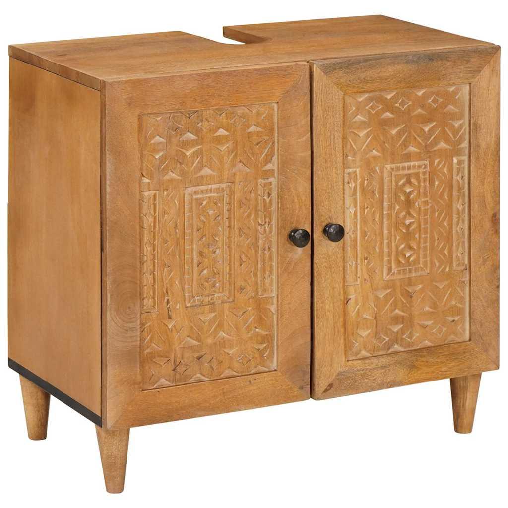 Mueble de Cuarto de Baño Marrón y Negro 38 x 33,5 x 160 cm