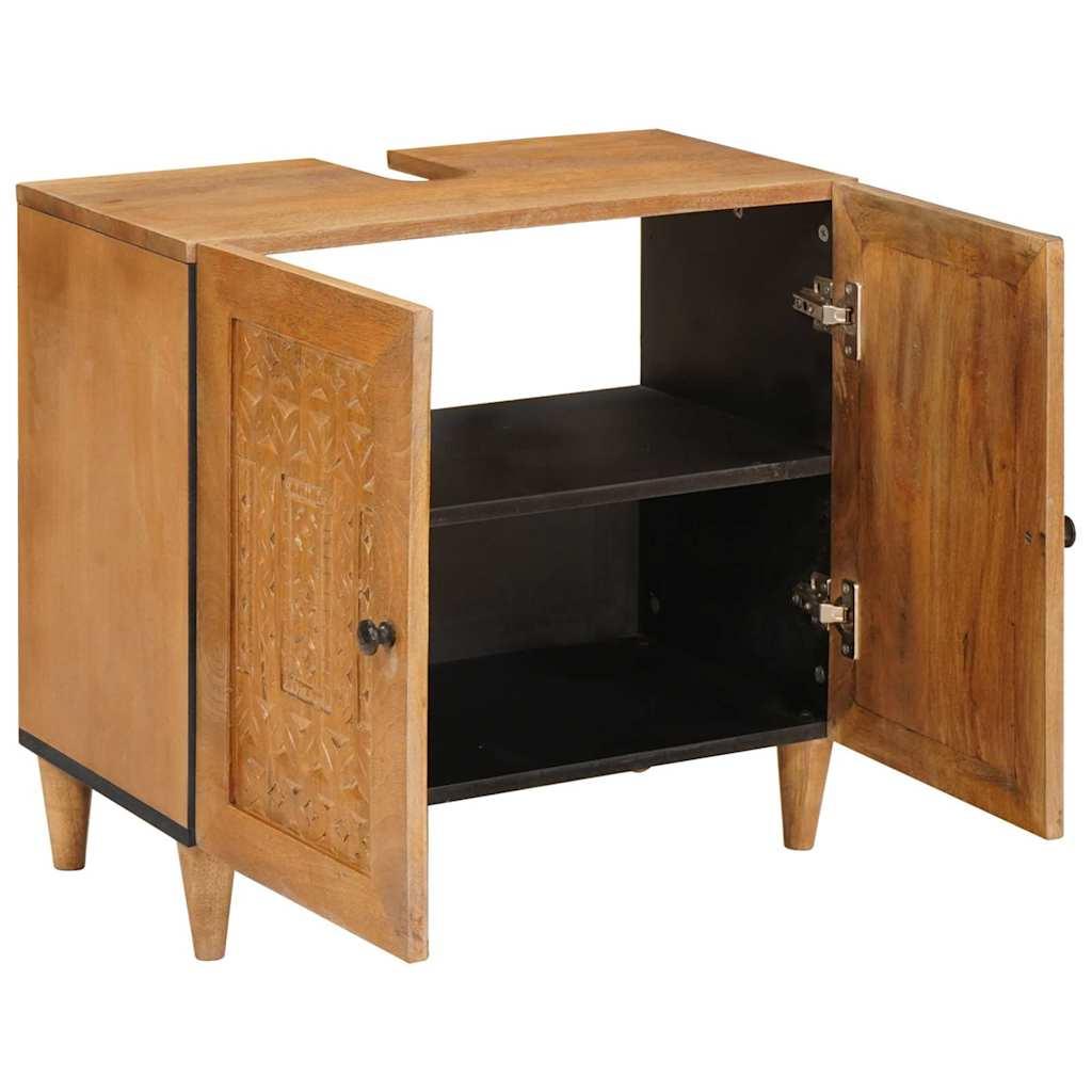 Mueble de Cuarto de Baño Marrón y Negro 38 x 33,5 x 160 cm