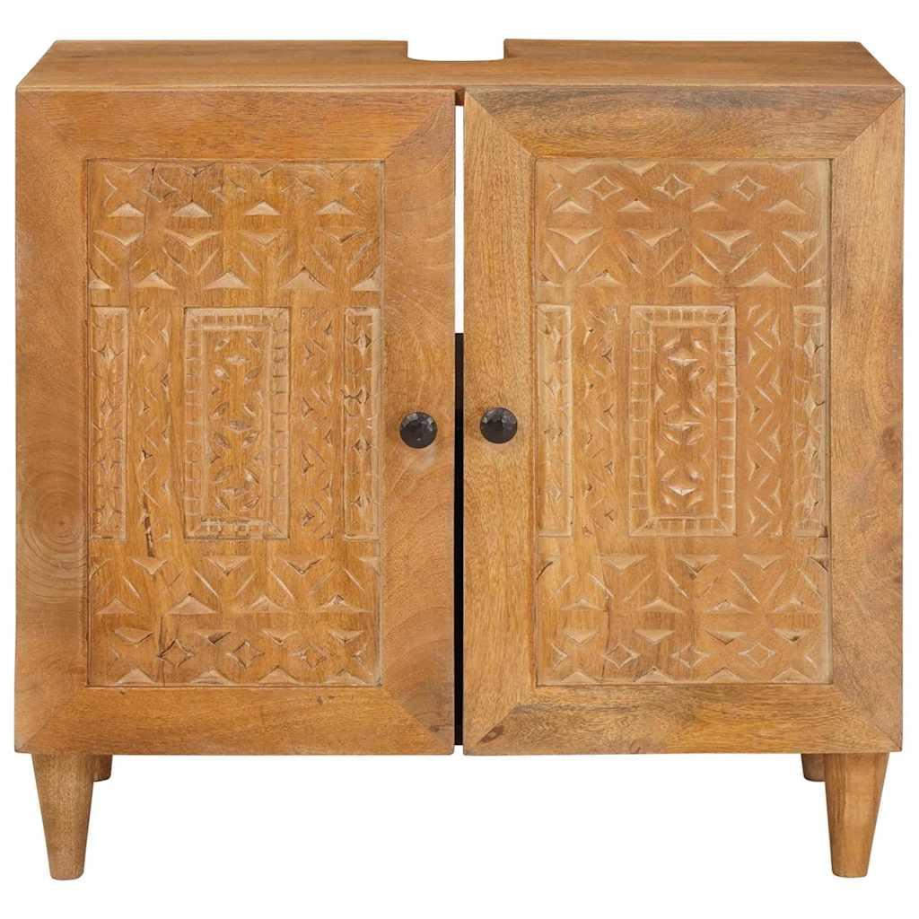 Mueble de Cuarto de Baño Marrón y Negro 38 x 33,5 x 160 cm