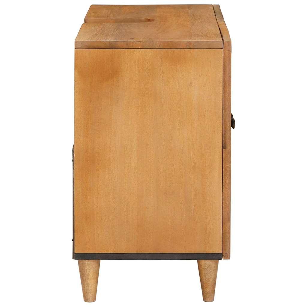 Mueble de Cuarto de Baño Marrón y Negro 38 x 33,5 x 160 cm