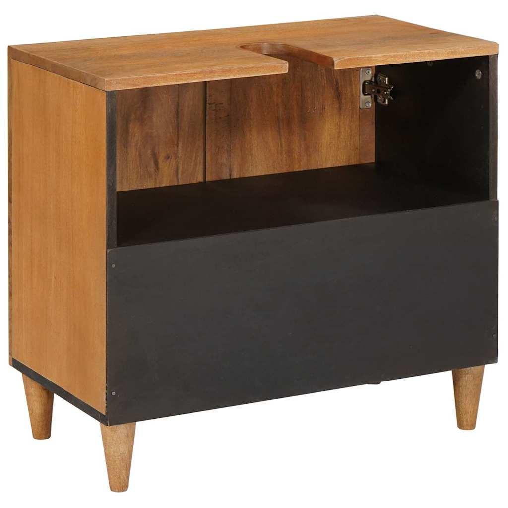 Mueble de Cuarto de Baño Marrón y Negro 38 x 33,5 x 160 cm