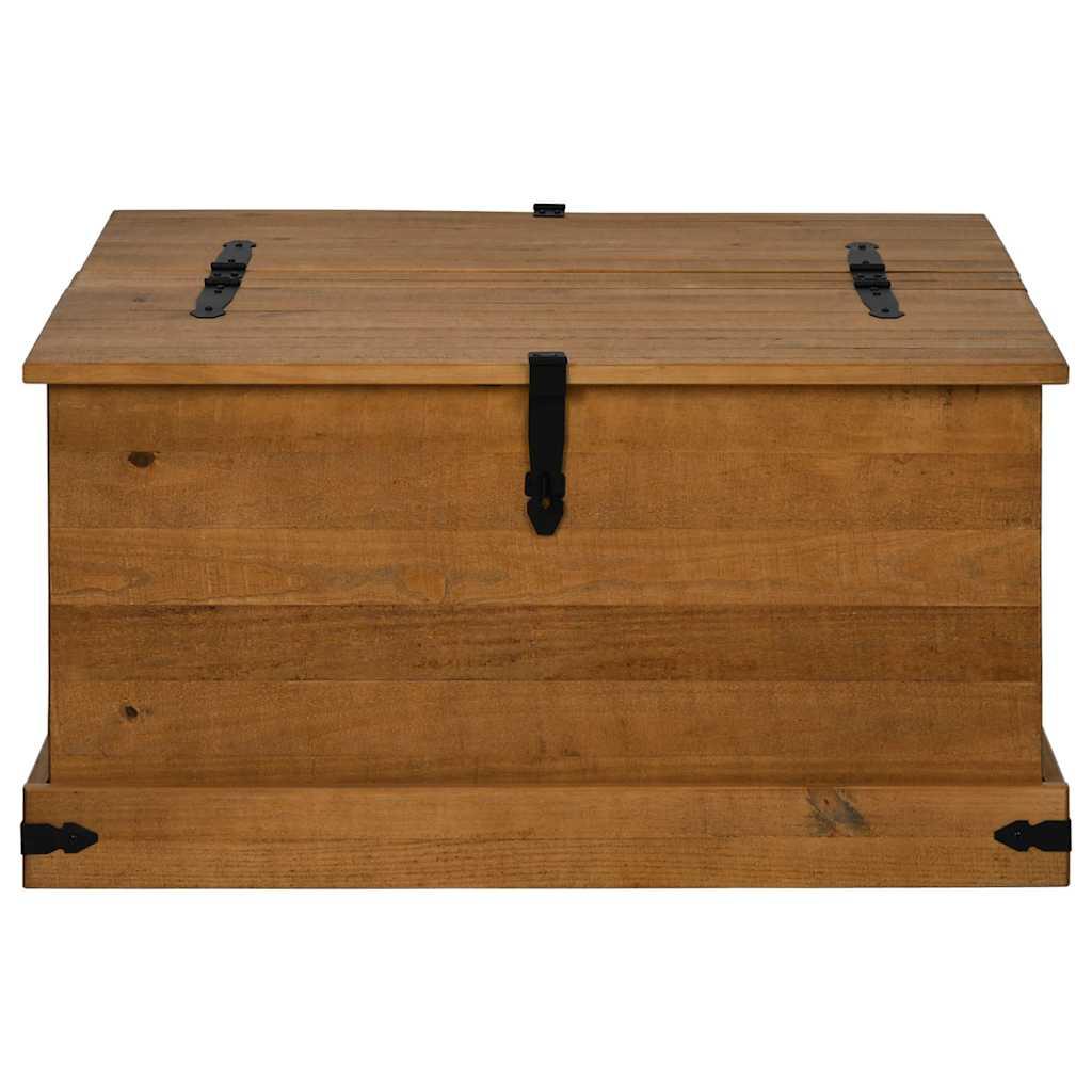 Baúl de almacenamiento HALDEN blanco 91x91x47 cm madera maciza
