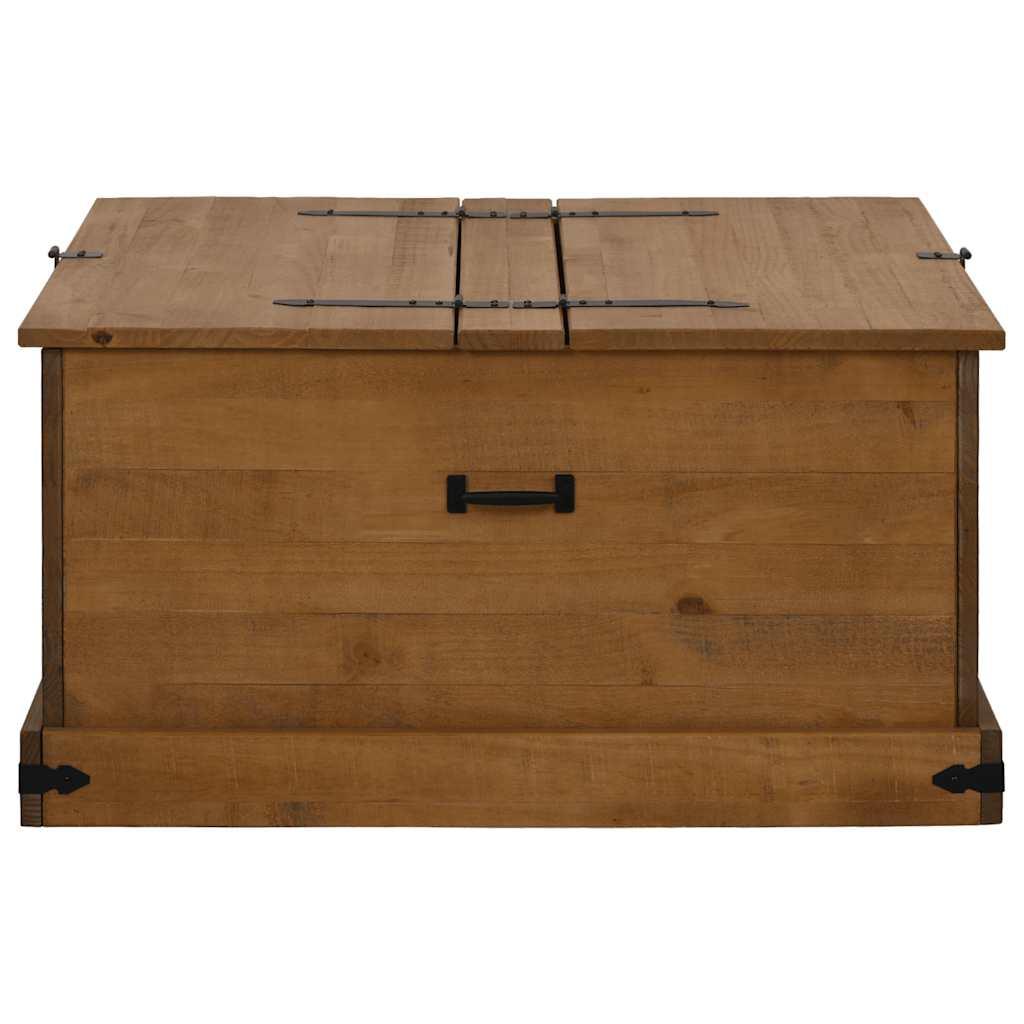 Baúl de almacenamiento HALDEN blanco 91x91x47 cm madera maciza