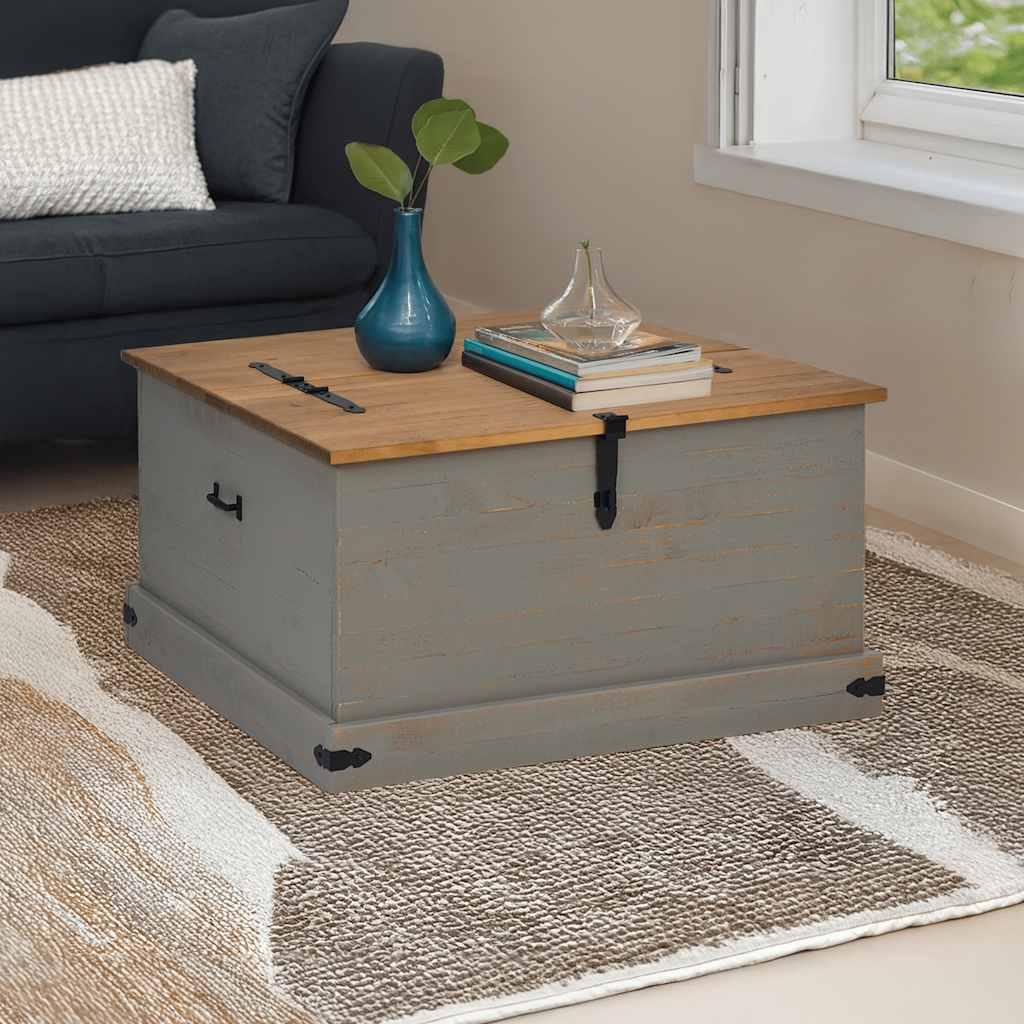 Baúl de almacenamiento HALDEN 91x91x47 cm madera maciza
