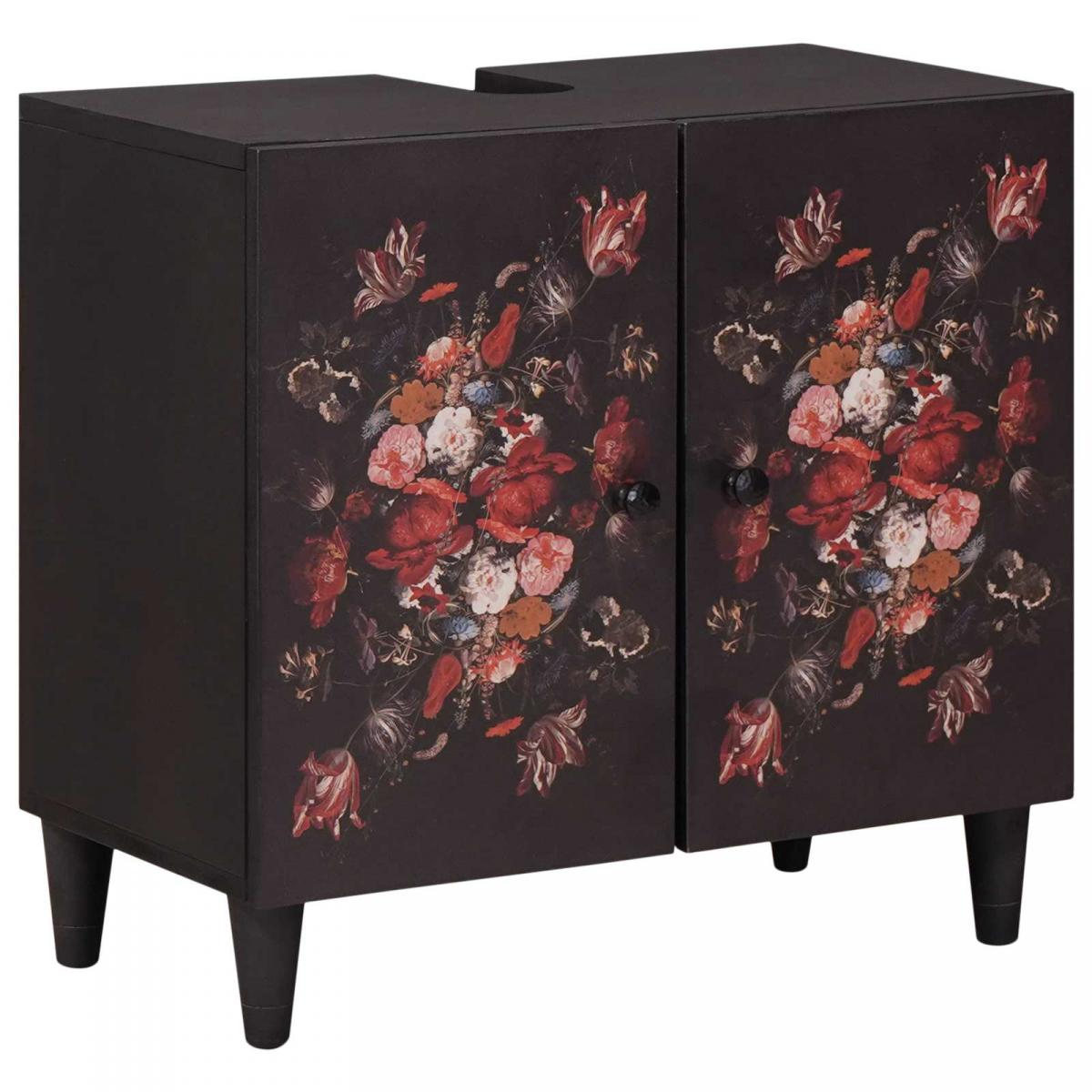 Mueble de lavabo con almacenamiento Multicolor 62 x 33 x 58 cm