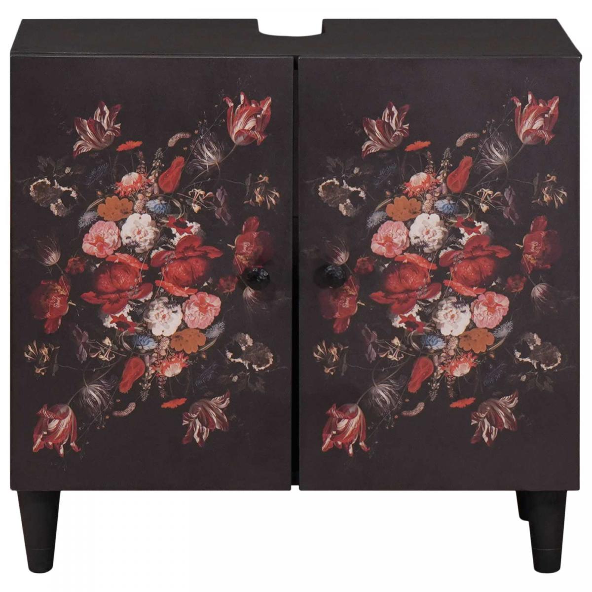 Mueble de lavabo con almacenamiento Multicolor 62 x 33 x 58 cm
