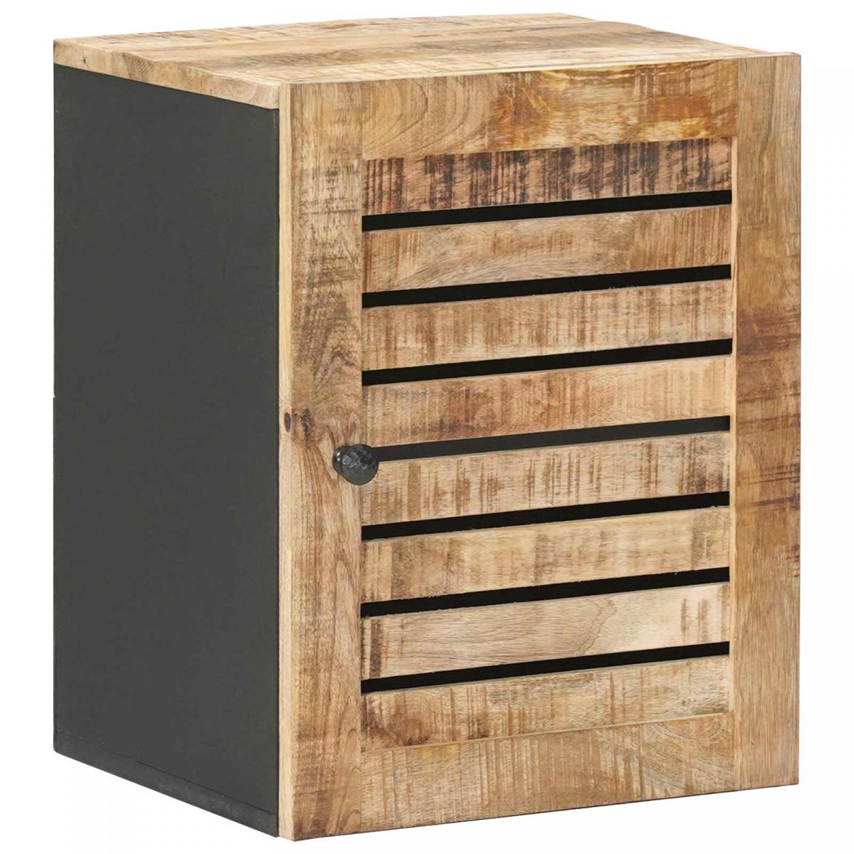 Mueble colgante con puerta Marrón y Negro 38 x 33,5 x 48 cm