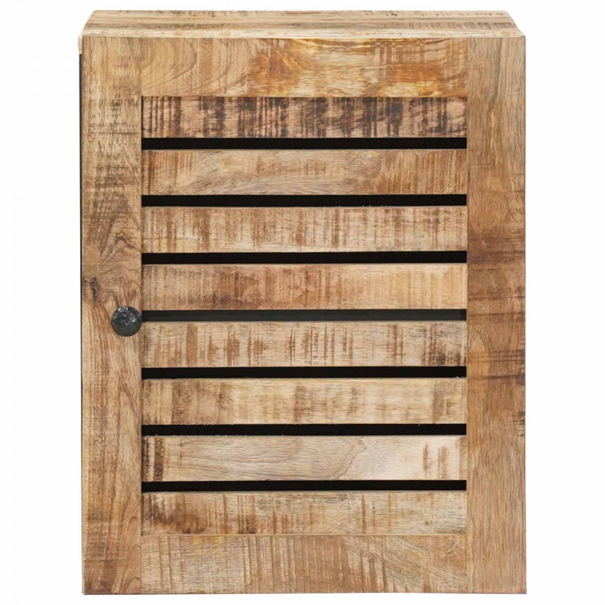 Mueble colgante con puerta Marrón y Negro 38 x 33,5 x 48 cm