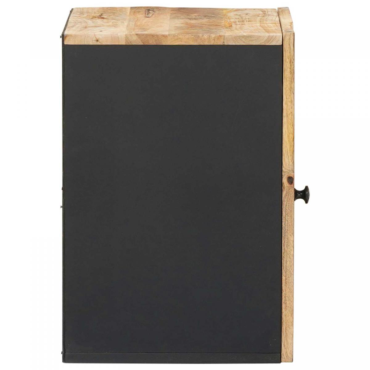 Mueble colgante con puerta Marrón y Negro 38 x 33,5 x 48 cm