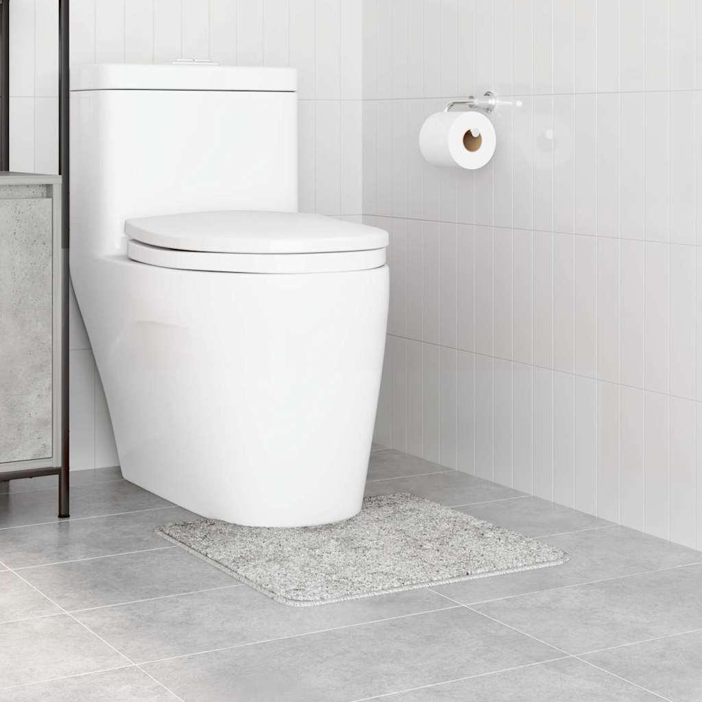 Alfombra antideslizante para baño con corte para inodoro