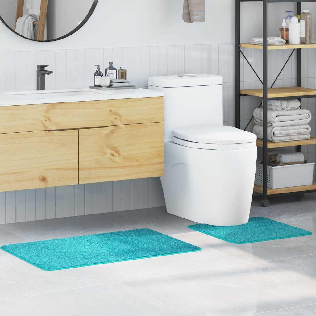 Conjunto de alfombra de baño antideslizante 2 uds. Tuquesa PP