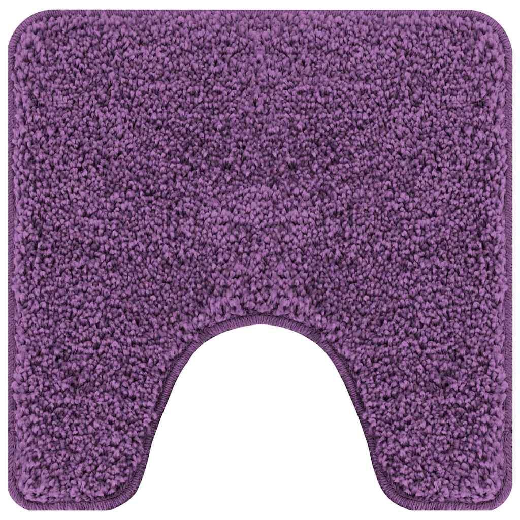 Conjunto de alfombra de baño antideslizante 2 uds. Morado PP