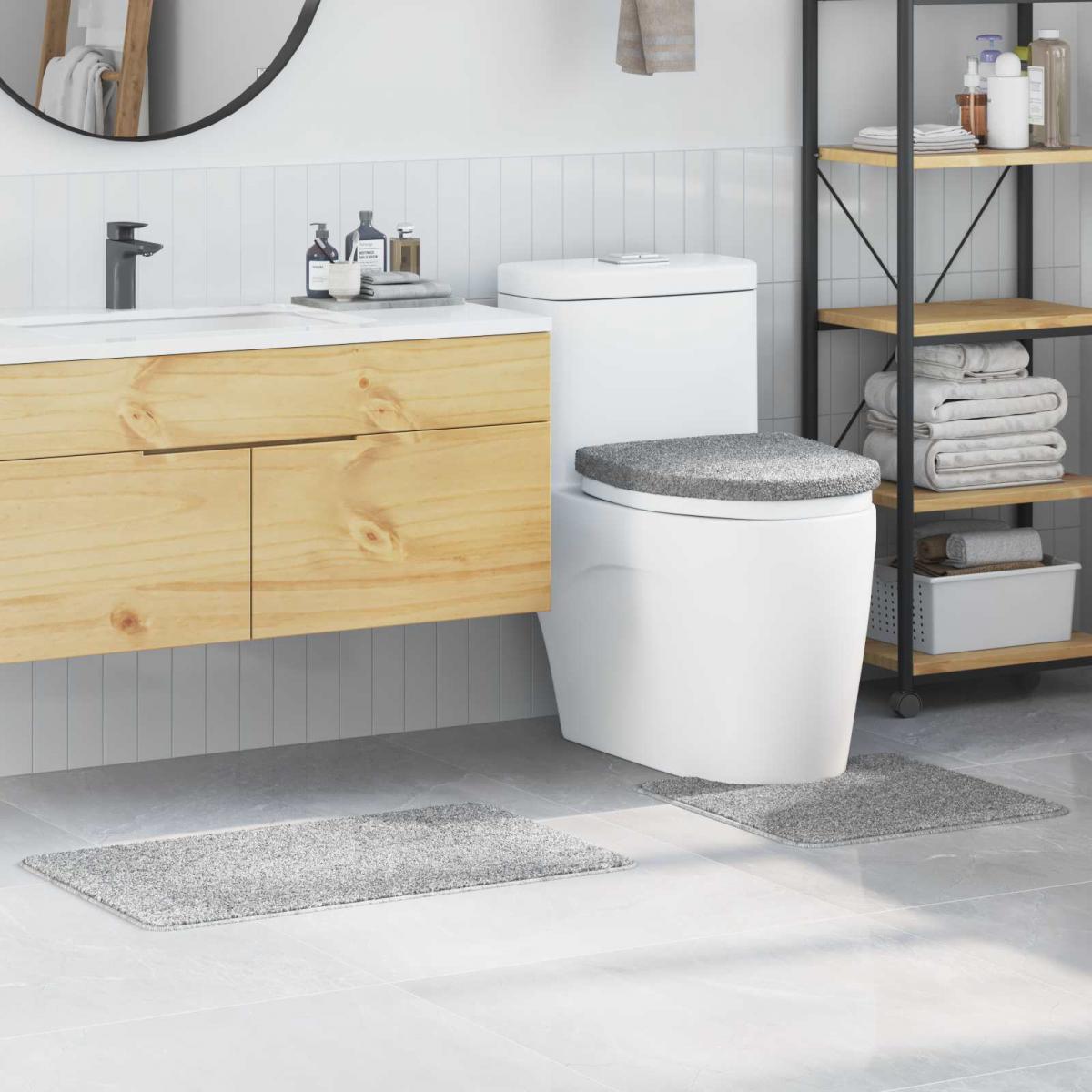 Conjunto de alfombra de baño antideslizante 3 uds. PP