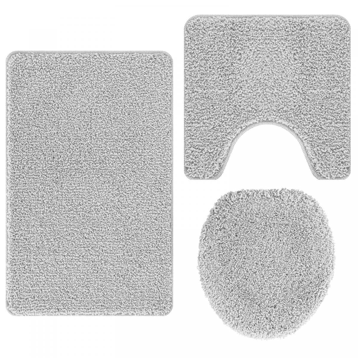Conjunto de alfombra de baño antideslizante 3 uds. PP