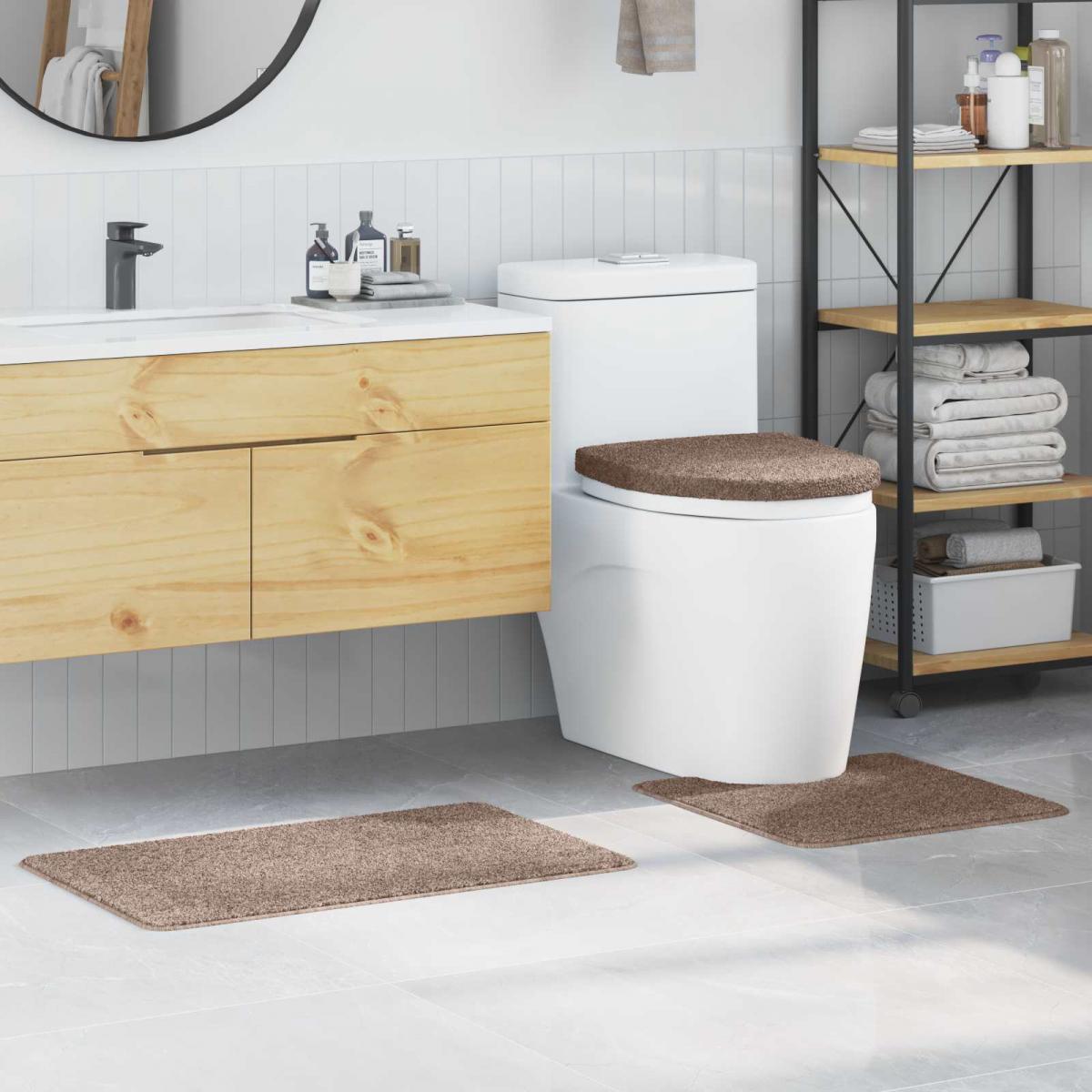 Conjunto de alfombra de baño antideslizante 3 uds. PP