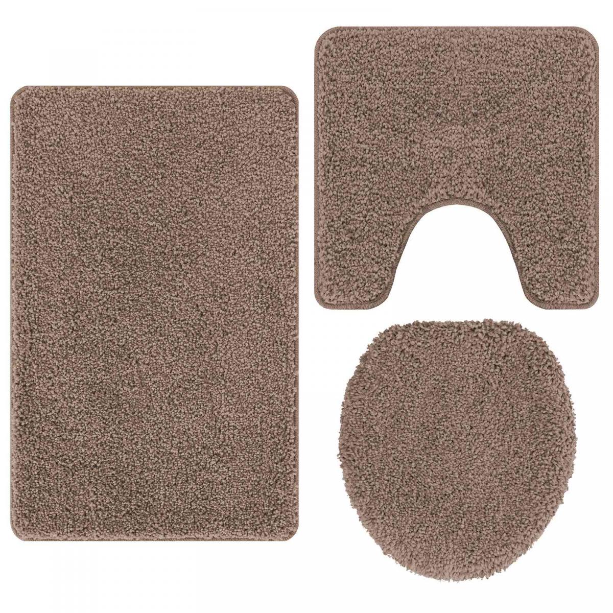 Conjunto de alfombra de baño antideslizante 3 uds. PP