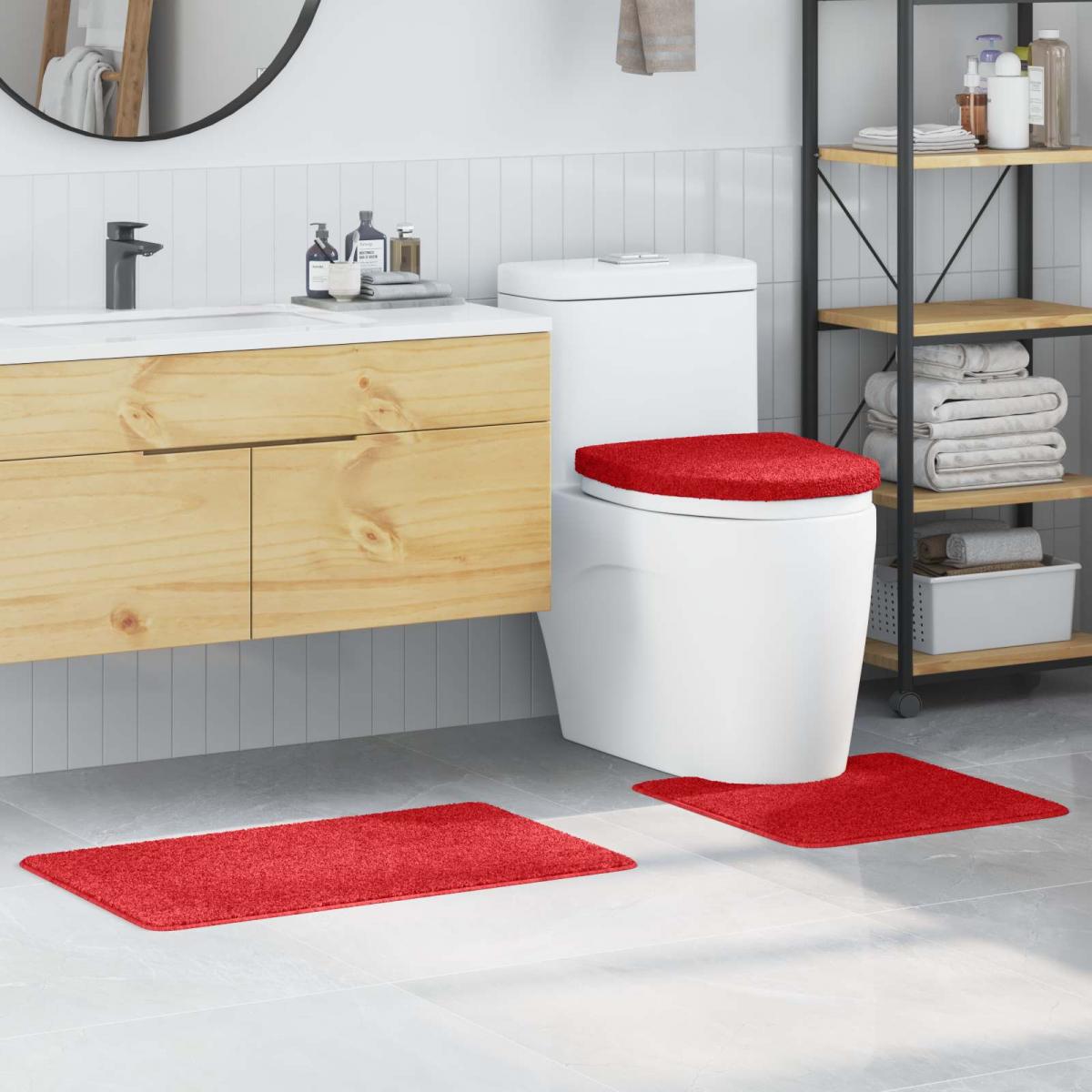 Conjunto de alfombra de baño antideslizante 3 uds. PP