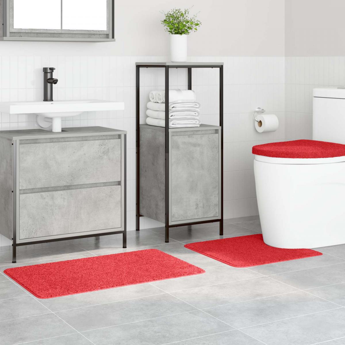 Conjunto de alfombra de baño antideslizante 3 uds. PP