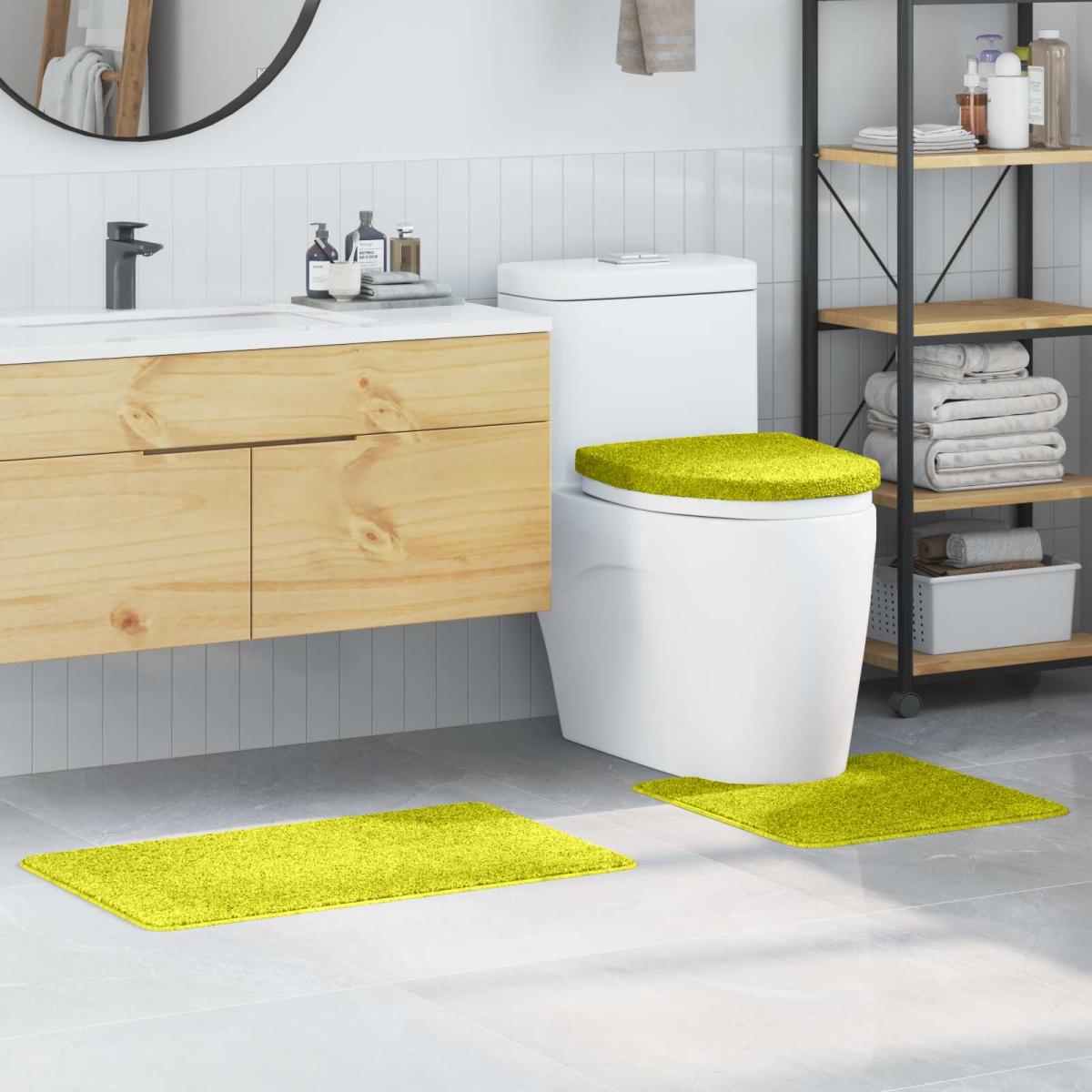 Conjunto de alfombra de baño antideslizante 3 uds. PP