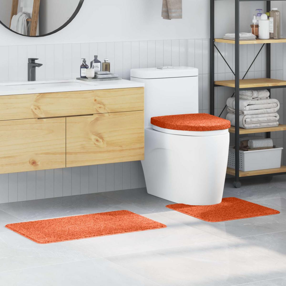 Conjunto de alfombra de baño antideslizante 3 uds. PP