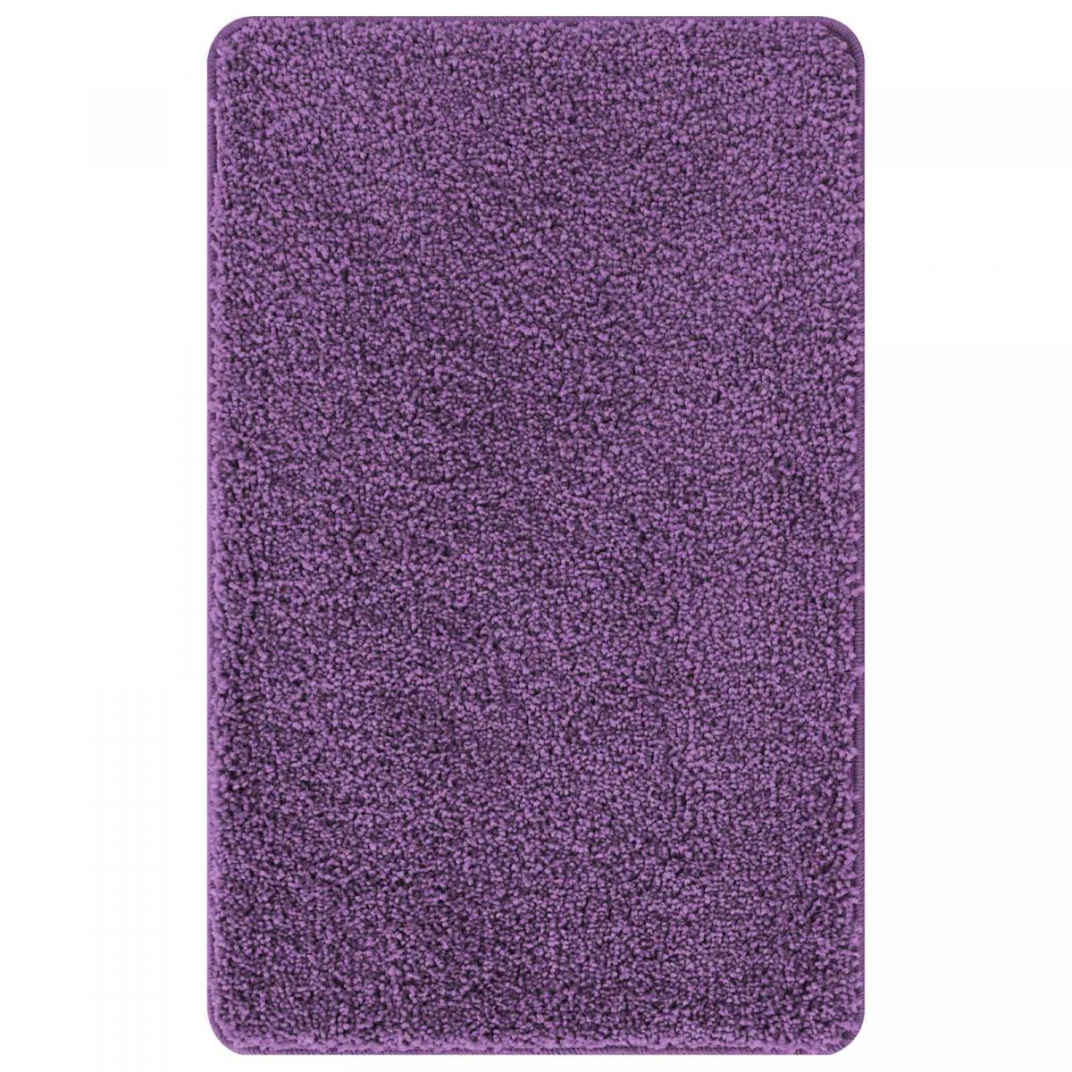 Conjunto de alfombra de baño antideslizante 3 uds. Morado PP