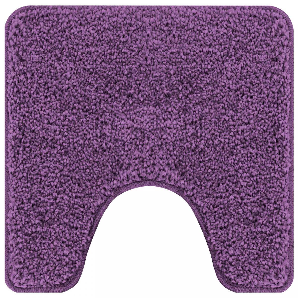 Conjunto de alfombra de baño antideslizante 3 uds. Morado PP