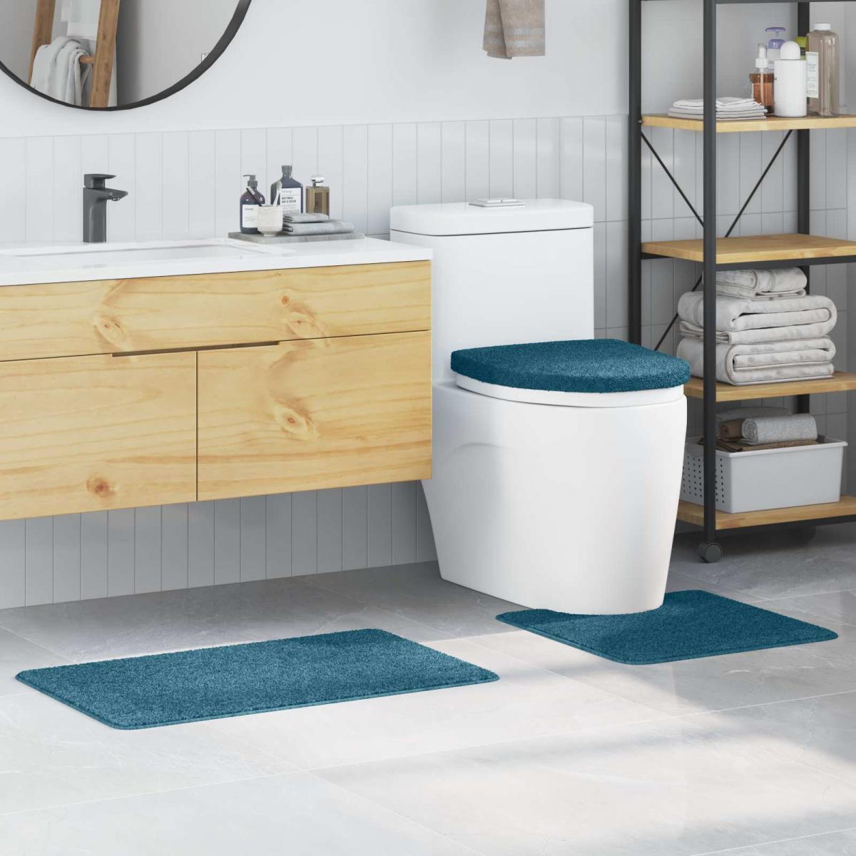 Conjunto de alfombra de baño antideslizante 3 uds. PP