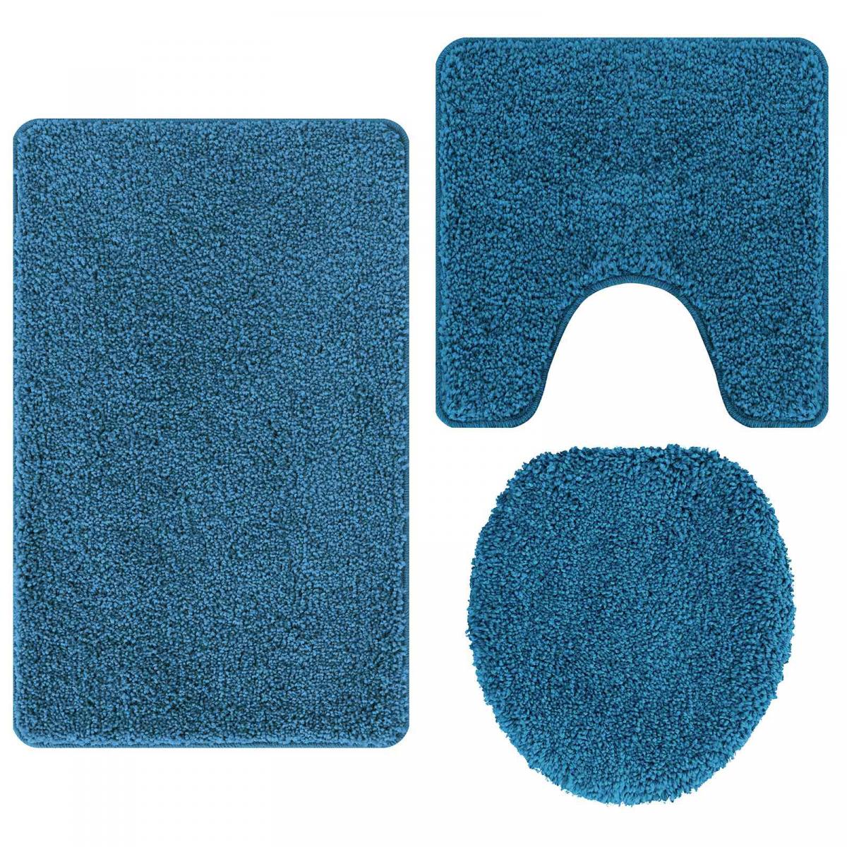 Conjunto de alfombra de baño antideslizante 3 uds. PP