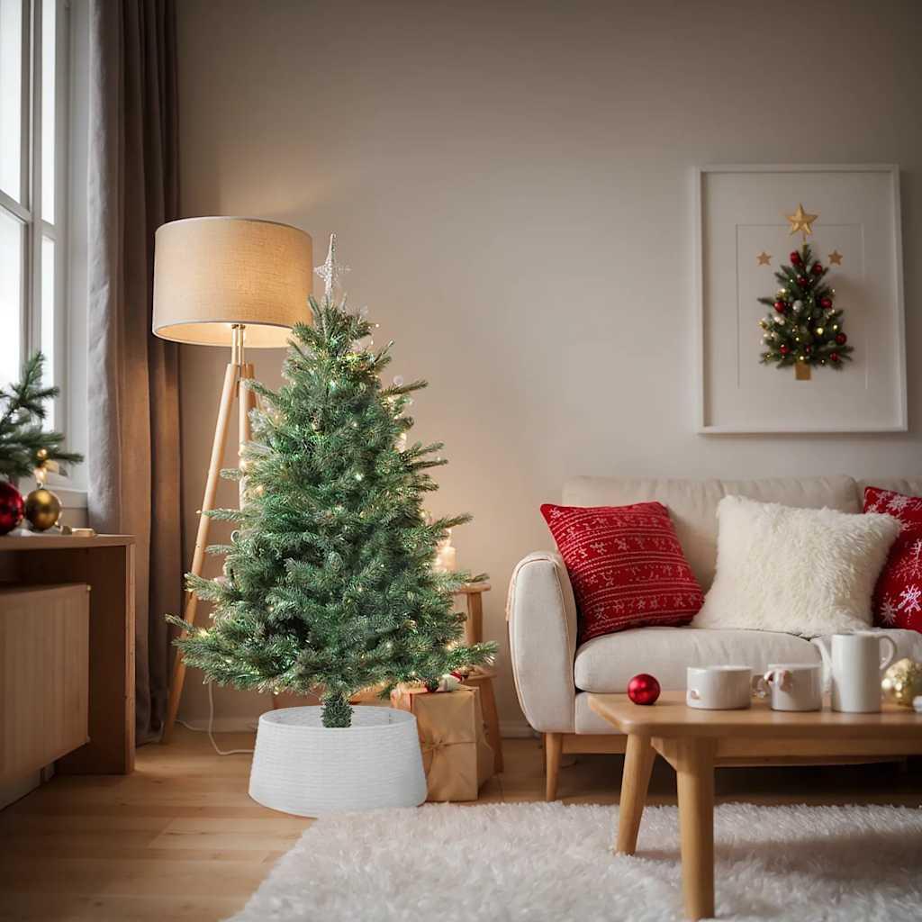 Falda del árbol de Navidad plástico blanca