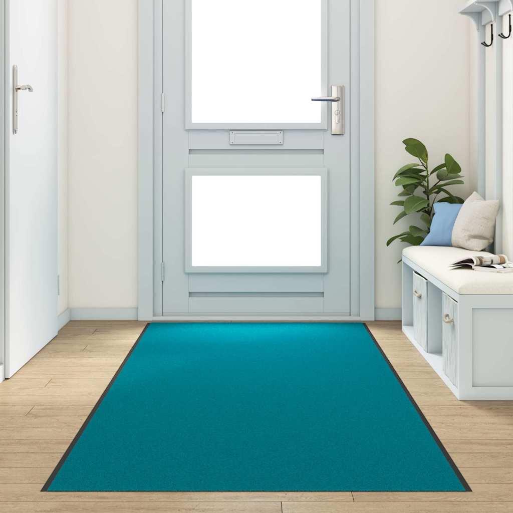 Felpudo Otro Cian y Negro 120 x 400 cm Poliamida y PVC