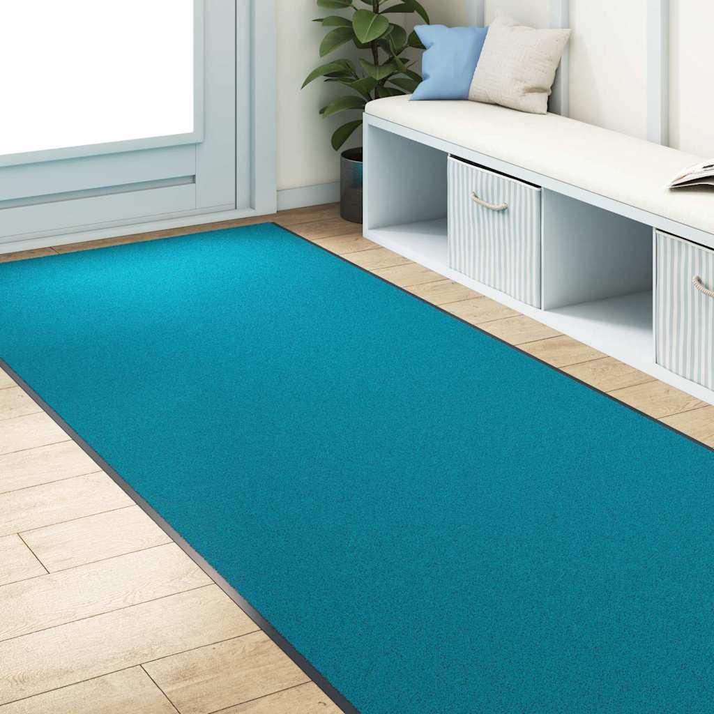 Felpudo Otro Cian y Negro 120 x 400 cm Poliamida y PVC