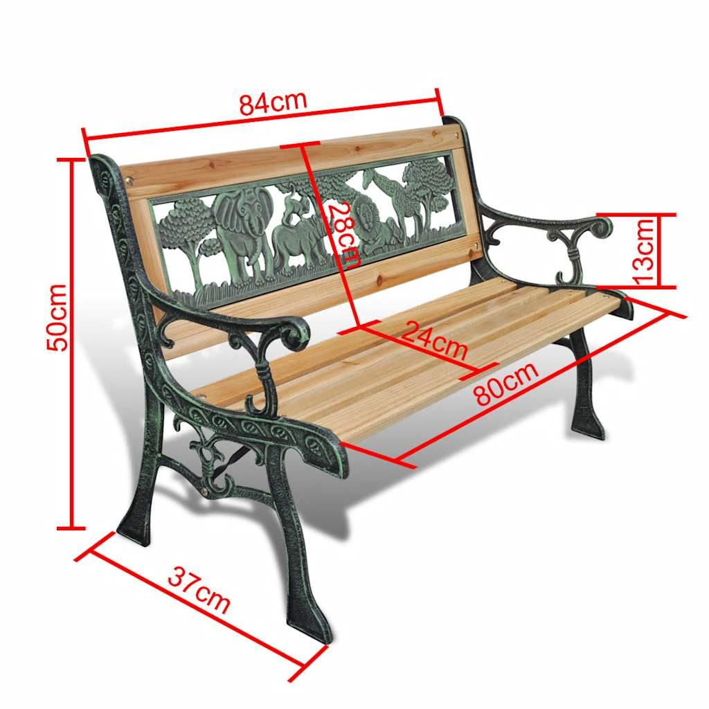 Banco de jardín para niños madera 84 cm