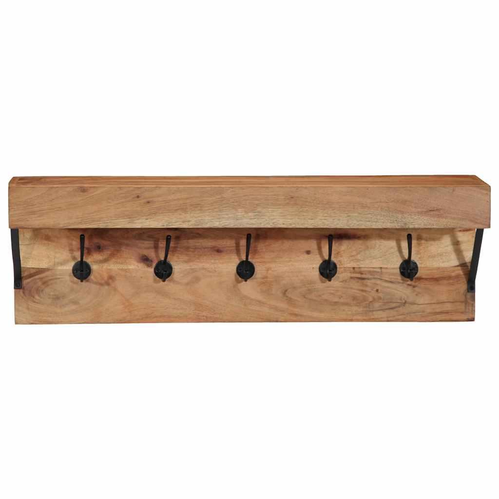 Perchero de madera maciza de acacia