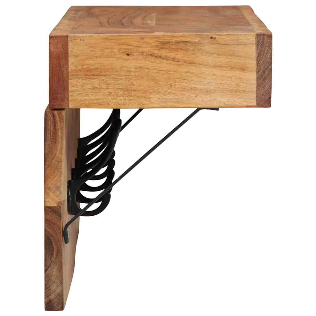 Perchero de madera maciza de acacia