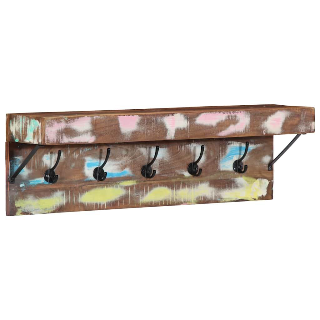 Perchero Multicolor 73 x 19 x 23 cm Madera maciza recuperada