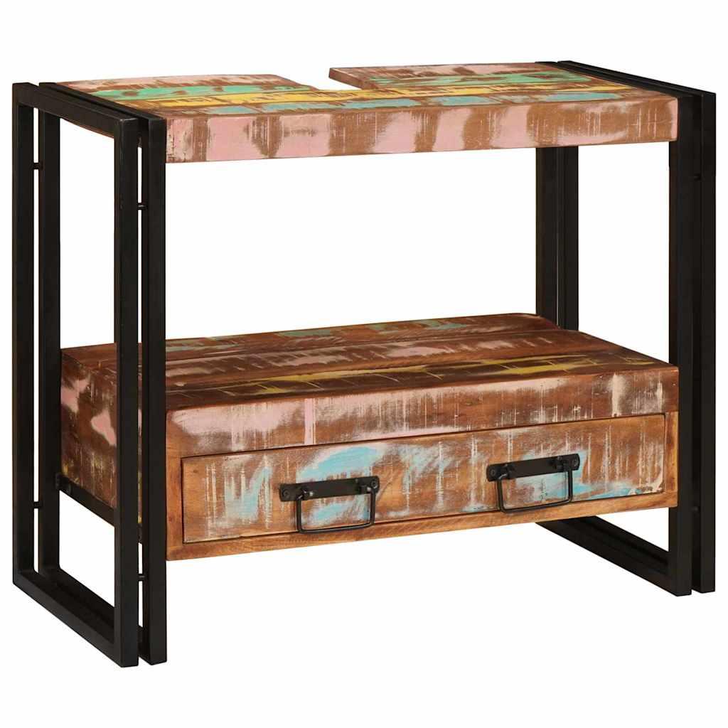 Mueble Tocador con cajón Multicolor Madera sólida recuperada